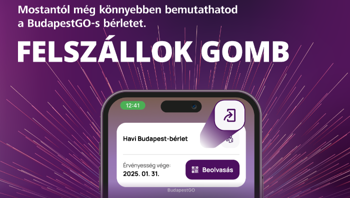 Megérkezett a „felszállok” gomb a BKK BudapestGO alkalmazásába