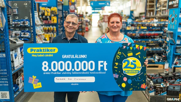 Átadták a 25 éves Praktiker történetének legnagyobb nyereményét