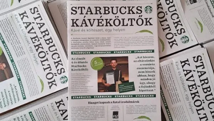 Saját újsággal népszerűsíti költőpályázatát a Starbucks