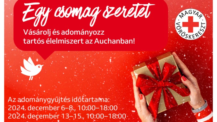 Karácsonyi adománygyűjtést szervez a Vöröskereszt és az Auchan